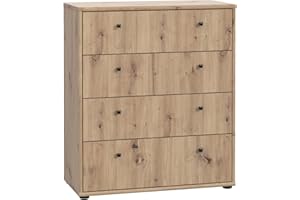 FORTE TEMPRA 2 Kommode mit 4 Schubladen, Holzwerkstoff, Artisan Eiche Dekor, (B x H x T) 73,7 x 85,5 x 34,8 cm