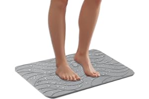 Avilia - Tappeto Bagno in Pietra Diatomite Naturale Antiscivolo e Antibatterico, Asciugatura Istantanea, Facile da Pulire e Ideale come Tappetino Doccia Assorbente per un Bagno Sempre Asciutto