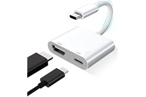 GNUADZ Adattatore USB C HDMI Senza Alimentazione Richiesta, Plug & Play Convertitore Schermo 4K con Porta di Ricarica cavo Tipo C hdmi Compatibile con Dispositivi con Porta Tipo C per Proiettore/Monit