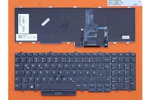 T-ProTek DEUTSCHE - Tastatur Keyboard Ohne Rahmen mit Beleuchtung kompatibel für Dell Latitude E5570