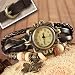 Produktbild Jago Armbanduhr geflochtene Kunstleder Retro-Uhr Modeuhr in verschiedenen Farben und Sets