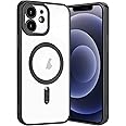Zubitech iPhone 11 Magnetic Case for Case [Compatible with MagSafe] Camera Lens Protector Plating Luxury Cover for Women Men Clear Soft Shockproof Protective Case (iPhone 11, Black)
