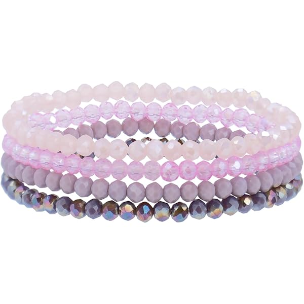 Uwiyo Damesarmband met kristallen kralen, boho, meerlaagse stenen, Boheemse kristallen kralen armband, modesieraden voor dames, meisjes, vriendin, 17.78 cm, Geen edelsteen