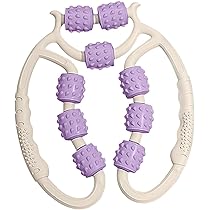 Rullo Massaggiante 3D Perfk - Con 9 Ruote, Per Gambe, Collo E Spalle, Massaggio 360°, Verde - Foto 5