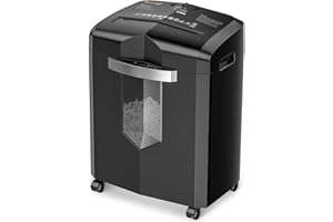 Bonsaii Rozdrabniacz do dokumentów, 12 arkuszy papieru do biura, 5 x 30 mm, z koszem na papier o pojemności 16 l (C266-A)