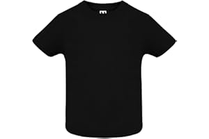 ROLY Camiseta Baby 6564, Ropa Bebé, Camiseta Blanca para Niño y Niña, Negra, Roja, Amarilla