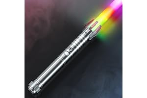 AIERRSON Lightsaber RGB 16 Colors 5 Modle Light Saber Sword Toys for Star Wars Party Role Playing, USB Rechargeable Sword for Adults Boyfriend and Boys Kids Birthday Gift (77cm-Silver)