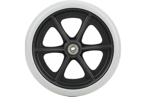 GAROSA Przednie 8-calowe koła do wózka inwalidzkiego z antypoślizgową gumową warstwą – wymiana kółek na wózki, chodziki, rolatory – trwałe i stabilne koła gumowe