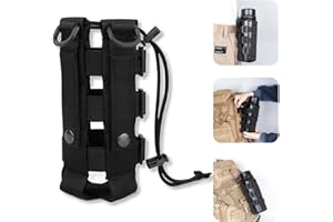 BUENTYA Tactical Molle Water Carrier: Waterproof Adjustable Pouch with Drawstring - for Canteens & Bottles in Hiking/Camping/Backpacking