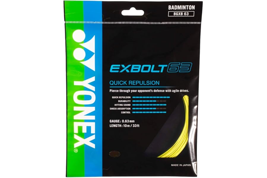 YONEX EXBOLT 63 Badminton String Set BGXB63 (10M)
