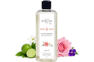 MAISON BERGER – Paris Chic Lampe Berger Fragrance Refill for Catalytic Lamp – 2-in-1 Purifying and Perfuming Powdery Floral Scent – 1 Liter (33.8 Fluid Ounces) – Bergamot Rose Musk