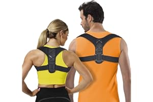 HADSOMUN Back Straightener, Posture Trainer for Posture Correction - with Adjustable Back Strap and Relief from Neck, Shoulder and Upper Back Pain for Men and Women