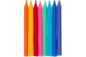Folat 24201 tårta ljus färg pop 6 cm – 16 stycken födelsedagsljus för födelsedag, födelsedagsdekoration, för barnfester, bröl