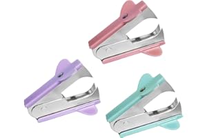 YUREMEEY Ôte-Agrafes, Détache-Agrafes en Acier Inoxydable Lot de 3, Mini Ôte-Agrafes Extracteur, pour Agrafeuse Maison Bureau et Lécole