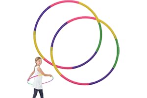 AONAYO 2 Stück 8 Abschnitte Hula Hoop Reifen,Hula Hoop Reifen Kinder,Farbig Hulahoopreifen Für Kinder Abnehmbare Hoola Hoop Kinder 8 Jahre,Geeignet Für Drinnen Und Draußen Fitness,Gymnastik,Tanz