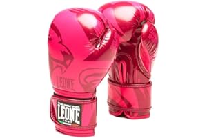 LEONE 1947 Guantoni Leone da Bambino Gn402 Mascot 4 oz e 6 oz Vari Colori Boxe Kick Thai Sparring (Rosa, 6 OZ)