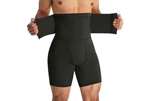 Bingrong Mutande Contenitive Uomo Boxer Pancera Contenitiva Vita Alta Compressione Boxer Push Up Slip Controllo Pancia Dimagrante Shapewear Pantaloncini