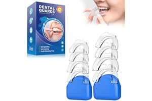 Dhqkqg Mundschutz zum Zähneknirschen, 8 Stück, Aufbissschiene gegen Zähneknirschen, Knirscherschiene für Nacht, Beissschiene für Bruxismus, Mouth Guard, Schiene, Schnarchschiene