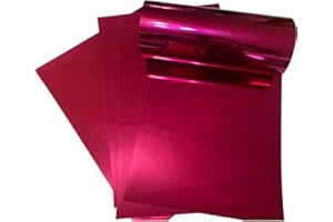 ASENME Farbiger Spiegelkarton, 20 Einheiten A4 Metallischer Karton (Intensives Rosa, A4 / 20 Einheiten)