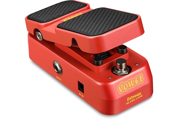 Donner Mini Pédale Wah de Volume 2 en 1 - Effet Vintage pour Guitare Électrique avec Contrôle de Volume Actif, Légère