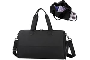 Clufar Torba sportowa męska z przegrodą na buty 32L wodoodporna do fitnessu torba podróżna mała czarna sportowa piłkarska sauny weekendowa do fitnessu sauna czarna