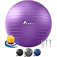 ROMIX Exercise Balls, 55cm, 65cm, 75cm Anti-burst Extra Thick Birthing Pregnancy & Fitness Swiss Gym Yoga Ball for Labour, Stability, Pilates & Balance Workout & Physical Therapy