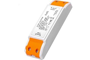 ELEZENIOC 12V LED Driver 24W 2A LED Transformer, Low Voltage Led Driver Adapter,240V AC to 12V DC Constant Voltage Driver for led Strip, Display, Cabinet Lights, Bulbs and Ring Doorbell (24W)
