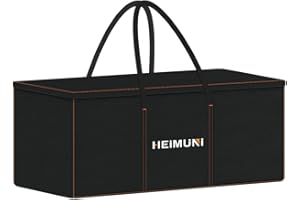 HEIMUNI Sac de Rangement 100x33x55cm, Grand Sac de Rangement pour Coussins de Meubles de Jardin Tissu Oxford 420D Housse Coussin Exterieur Imperméable Housse de Rangement pour Sapin de Noel
