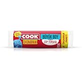 Cook Eko &Ccedil;&ouml;p Torbası, B&uuml;y&uuml;k Boy, 65 x 77 cm, 20 Yaprak, Mavi