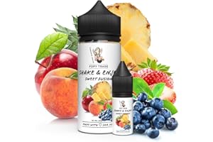 ‎POPY POPY TRADE - Shake & Enjoy - Sweet Fusion - Overdosed Aroma 10ml in 120ml Chubby Gorilla Flasche, einfaches mischen. Für Vernebler, Nebelmaschinen, Diffusor, Lebensmittel, Getränke uvm.
