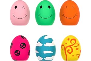 SCHITEC 6Pcs Cane Molle in gomma Palle Squeaky morso di Cane Giocattolo per Cani da Masticare Non Tossici per Cucciolo di Taglia Media per Cani di Piccola Taglia