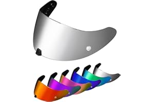 PSLER Visiera per Casco per EXO 520 1400 R1 Visiera Colorata per Scorpion EXO 391 520 1400 R1,Protezione UV per Moto Accessori di Ricambio per Visiera Protettiva(Argento Specchio)