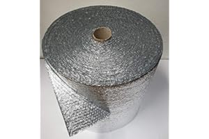 ‎LPF DIELUFTPOLSTERFOLIE Luftpolsterfolie ALUMINIUM 50 cm x 60 m 250 my ALU Isolierung Noppenfolie Knallfolie Verpackungsfolie Blisterfolie Polsterfolie Isolierband Isolierungsfolie Wärmehaltung Isolierfolie