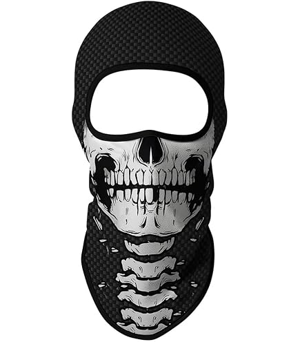 Black Sugar Totenkopf-Maske – Winddicht, Einheitsgröße, Für Motorrad, Sport & Halloween