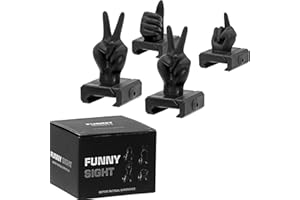 CADOFE Softair Visier Scope Set Finger Weaver Schiene Kimme Korn Zubehör Gewehr Pistole Sportschütze 4tlg. 2X Kimme & 2X Korn