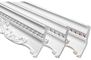 MARBET DESIGN 20 Metri Profilo Polistirolo Modanature Soffitto Decorazione 58x135mm, B-36