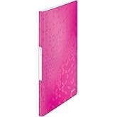Leitz WOW A4 Sunum Dosyası, Metalik Pembe, 20 Şeffaf Poşetli, 40 A4 Sayfa Kapasiteli, 46310023