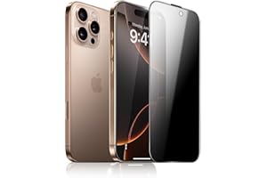 Privacy Anti-Spy Screen Protector with Black Frame for Apple iphone (a 16 pro max)