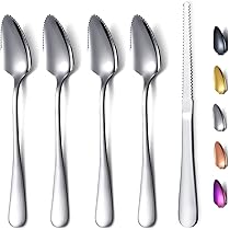 Set 2 Coltelli Per Pompelmo WUNZILO In Acciaio Inox - Pelapatate Per Agrumi, Curvo E Seghettato, Per Kiwi E Limoni - Foto 5