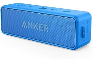 soundcore Anker 2 Bluetooth Lautsprecher, Fantastischer Sound, Enormer Bass mit Dualen Bass-Treibern, 24h Akku, Verbesserter IPX7 Wasserschutz, Kabelloser Lautsprecher für iPhone, Galaxy usw.