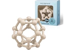 MCGMITT Mordedor Bebe - Pelota Sensorial Mordedor para Bebé de Silicona Agarre y Aliviar el Dolor de la Dentición Juguetes para Bebés de 0 a 12 Meses Suave y Ligera Regalos para Recién Nacidos sin BPA