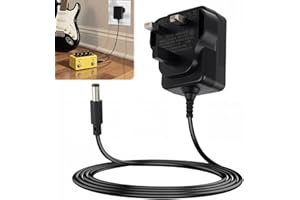 KIKI FANCY 9V 1A Power Supply Adapter for Guitar Pedals - Reliable 9V DC Power Adapter for Pedal Boards, 1A Output for Musical Equipment and Electronics(center positive)
