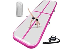 airtrack gymnastique10cm / 20cm Haut Tapis d'Entraînement 3M/4M/5M/6M/7M/8M/9M/10M /11M/12M Tapis de Gym Gonflable Piste Gonflable Gymnastique Tumbling Gymnastique avec Pomp a air