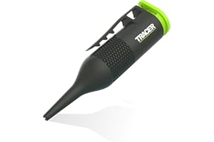 Tracer Trueshot Marqueur à craie à trou profond – Portée de 100 mm | Craie verte haute visibilité | Cartouche remplaçable | Action de pulvérisation à une main | Construction et bricolage