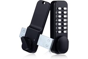 CODACE Serrure a Code, Serrure de Porte D'entrée Sans Clé, Serrure de Porte avec Pavés Numériques, Serrure Portail Extérieur ou Intérieur, Serrure Porte Mécanique en Acier Inoxydable Imperméable Antirouille