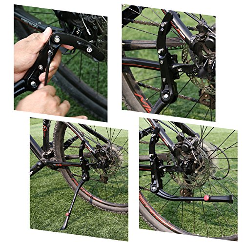 Foxnovo Seitenständer Fahrrad Ständer Hinterbauständer Universal Fahrradständer Aluminiun Gummi für MTB Mountainbike Fahrrad Cycling Aktualisierte Version - 3