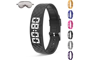 HOPASRISEE Vespire Pro-Sleep Vibration Alarm Clock, Portable Vespire Wecker Armband -Up to 8 Alarms per Day, Gentle Wake up for Healthier Sleep, Ideal for Partners and Deep Sleepers (Black)