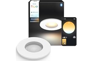 Philips Hue White Ambiance Adore Connected foco empotrable, Cromo, 1 x 5 W, Iluminación de baño regulable, Regulable, Controlable mediante app, Compatible con Amazon Alexa.