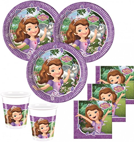 XXL 77 Teile Prinzessin Sofia Einhorn Party Deko Set für 8 Kinder - 2