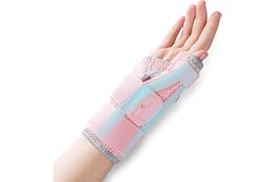 CURECARE New Upgraded Thumb Splint Right & Left Hand, Adjustable Wrist and Thumb Support for Arthritis, Thumb Brace for Sprain, Tendonitis, De Quervain's, One Size Fits Any Hand (Pink)
